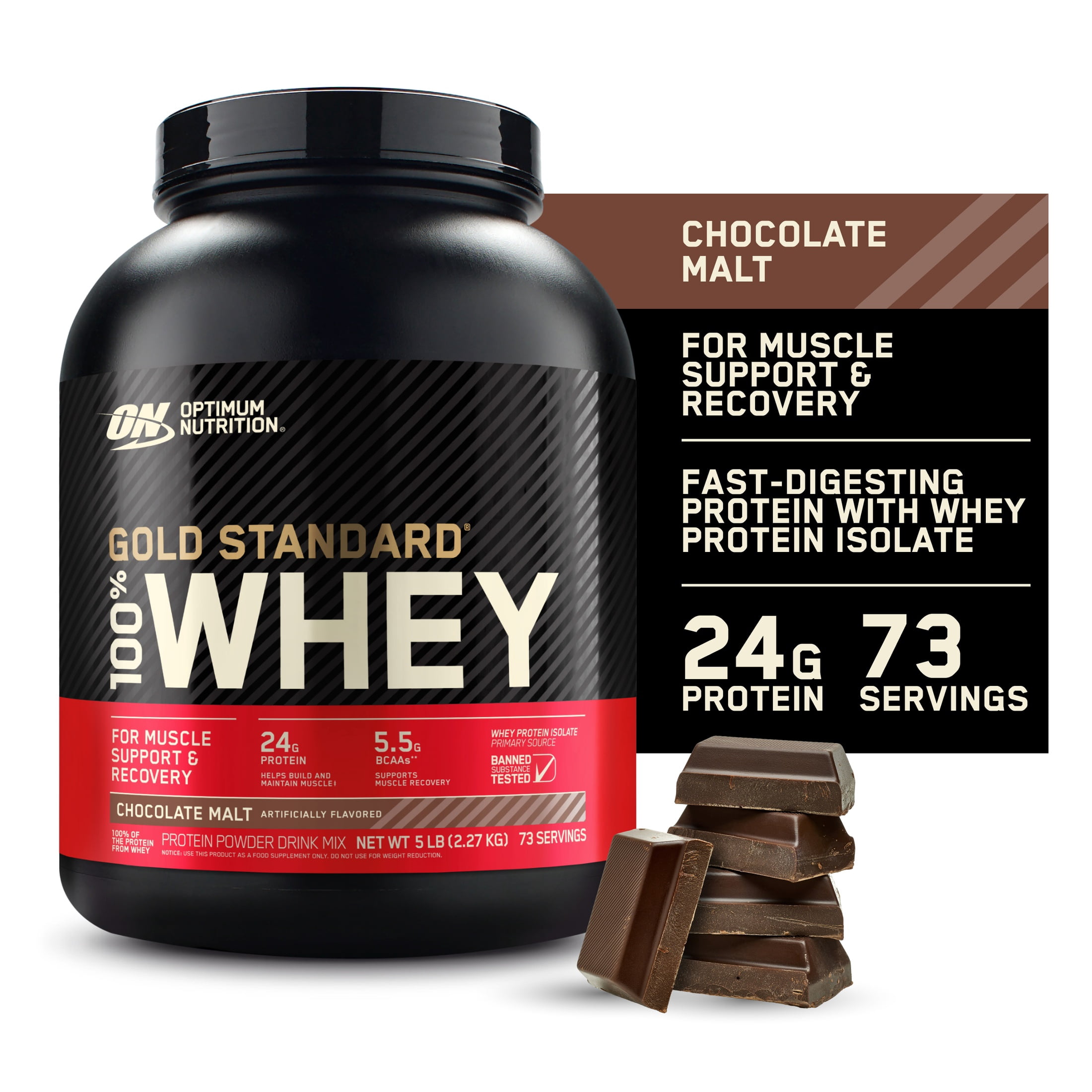 Optimum Nutrition Gold Standard 100% Whey Isolate Protein Powder, 24g ...