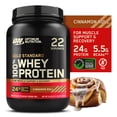 thumbnail interactive-video image 1 of Optimum Nutrition Gold Standard 100% Whey Protein Powder, Cinnamon Roll, 1.5 lb Tub, 22 Servings, 1 of 12