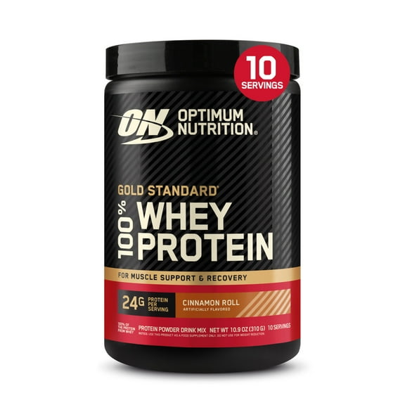 Optimum Nutrition Gold Standard 100% Whey Protein Powder, Cinnamon Roll, 10 Servings