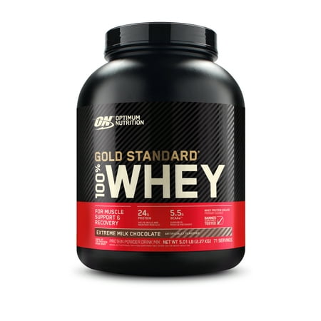 Optimum Nutrition, Gold Standard 100% Whey Protein Powder, Extreme Milk Chocolate, 5 lb, 71 Servings