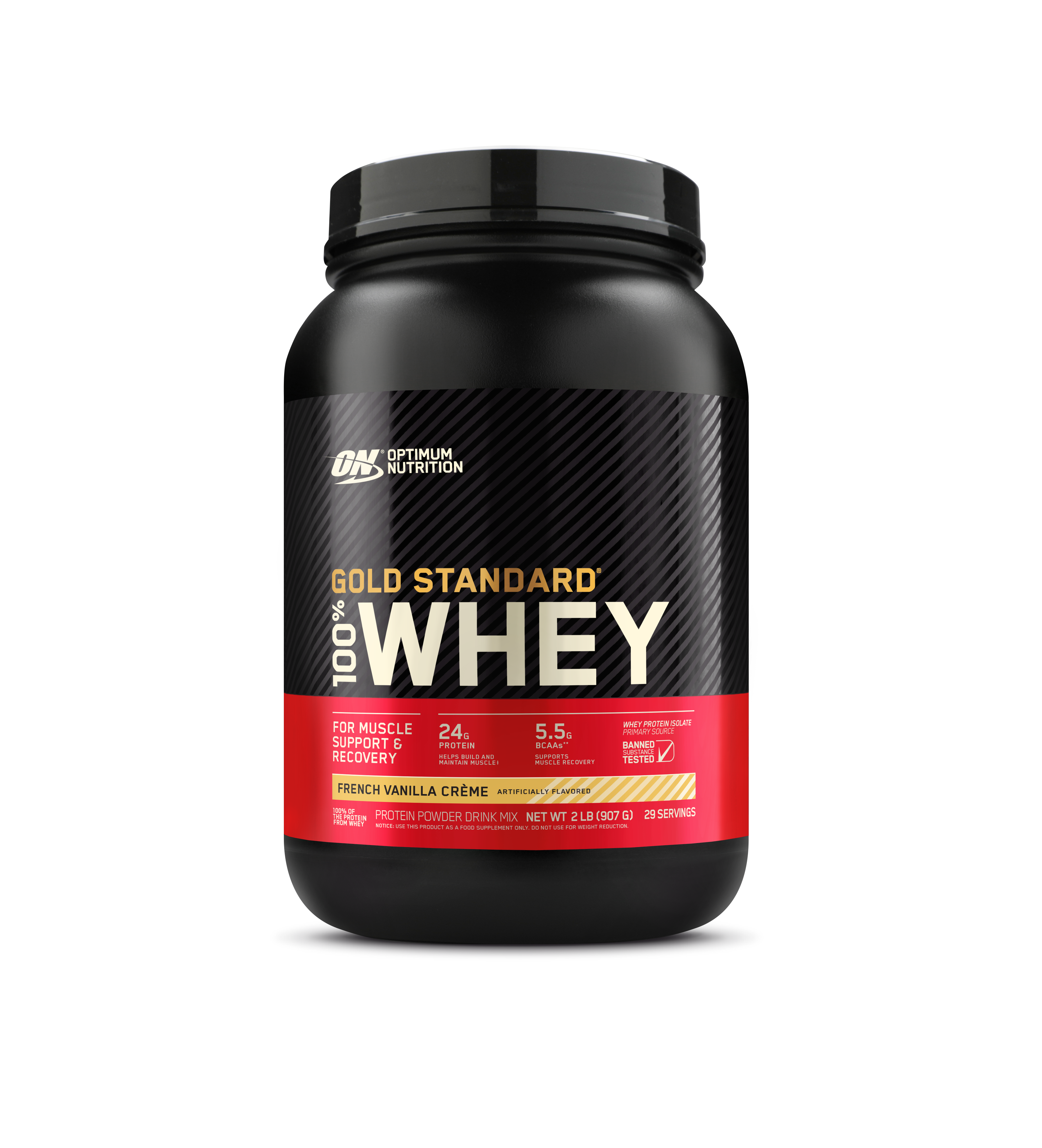 Optimum Nutrition 100% Whey Gold Standard, Proteine In Polvere, Gusto French Vanilla Creme, 2 Libbre (907 G)