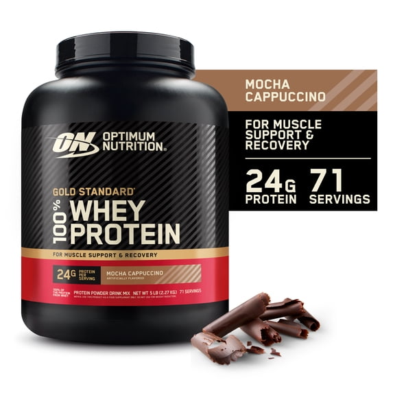 Optimum Nutrition 100% Whey Gold, Mocha Cappuccino, 5lb