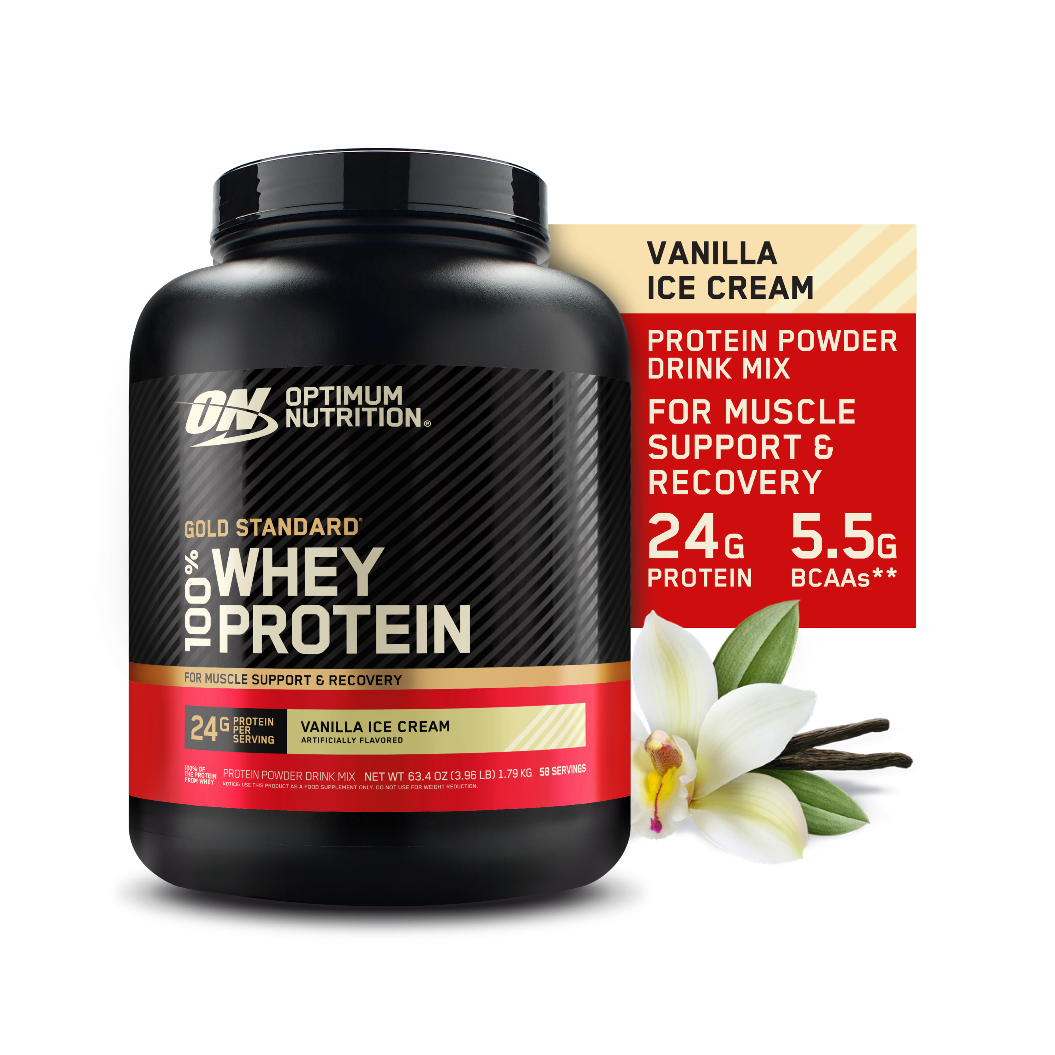 Optimum Nutrition Gold Standard Whey Protein Isolate Powder Vanilla 