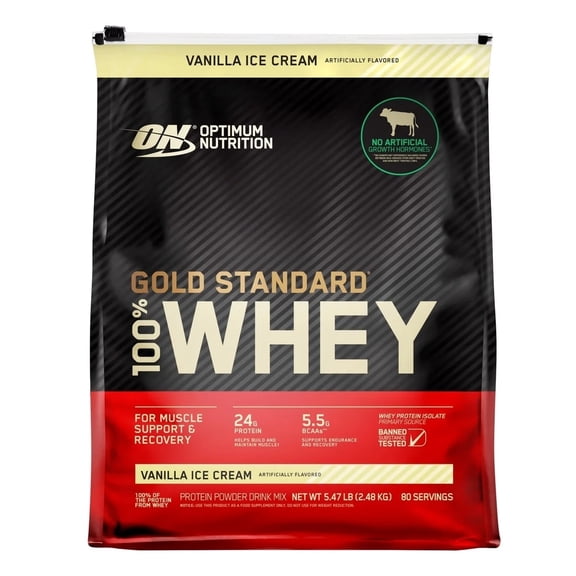 Optimum Nutrition Gold Standard 100% Whey Protein Vanilla Ice Cream 80 Servings