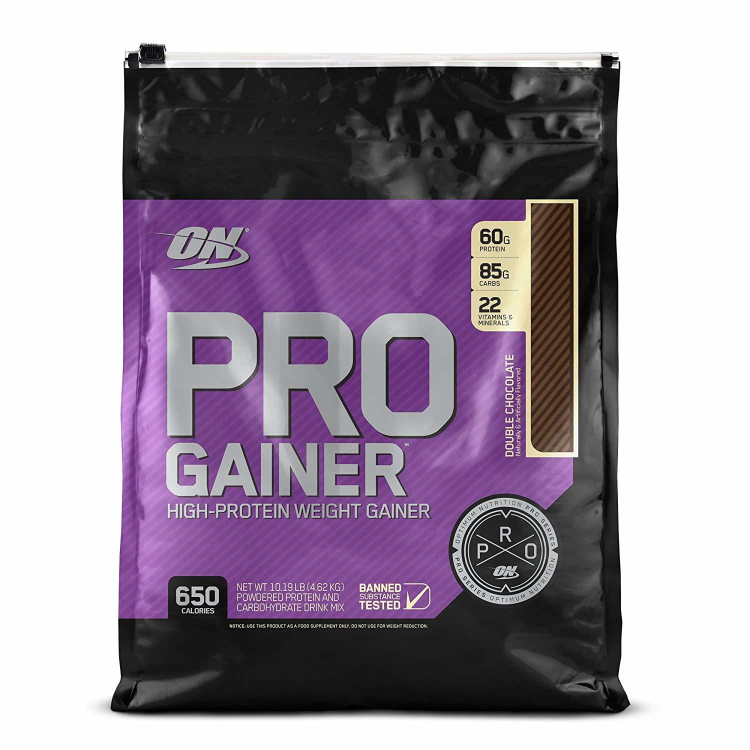 Optimum Nutrition Pro Gainer Protein Powder, Double Chocolate, 60g Protein, 10.2 Lb