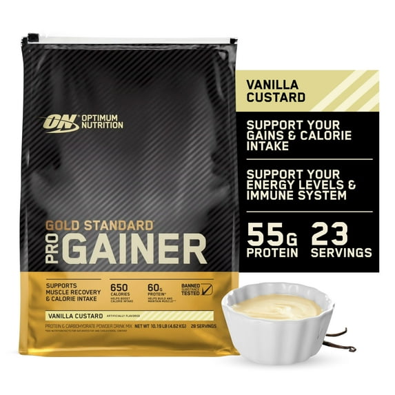 Optimum Nutrition, Gold Standard Pro Gainer, Vanilla Custard, 10.19 lb, 28 Servings