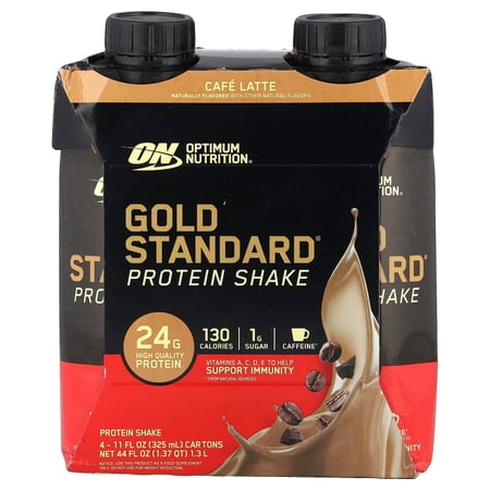 OPTIMUM NUTRITION GOLD STANDARD® PROTEIN SHAKE, CAFE LATTE,...