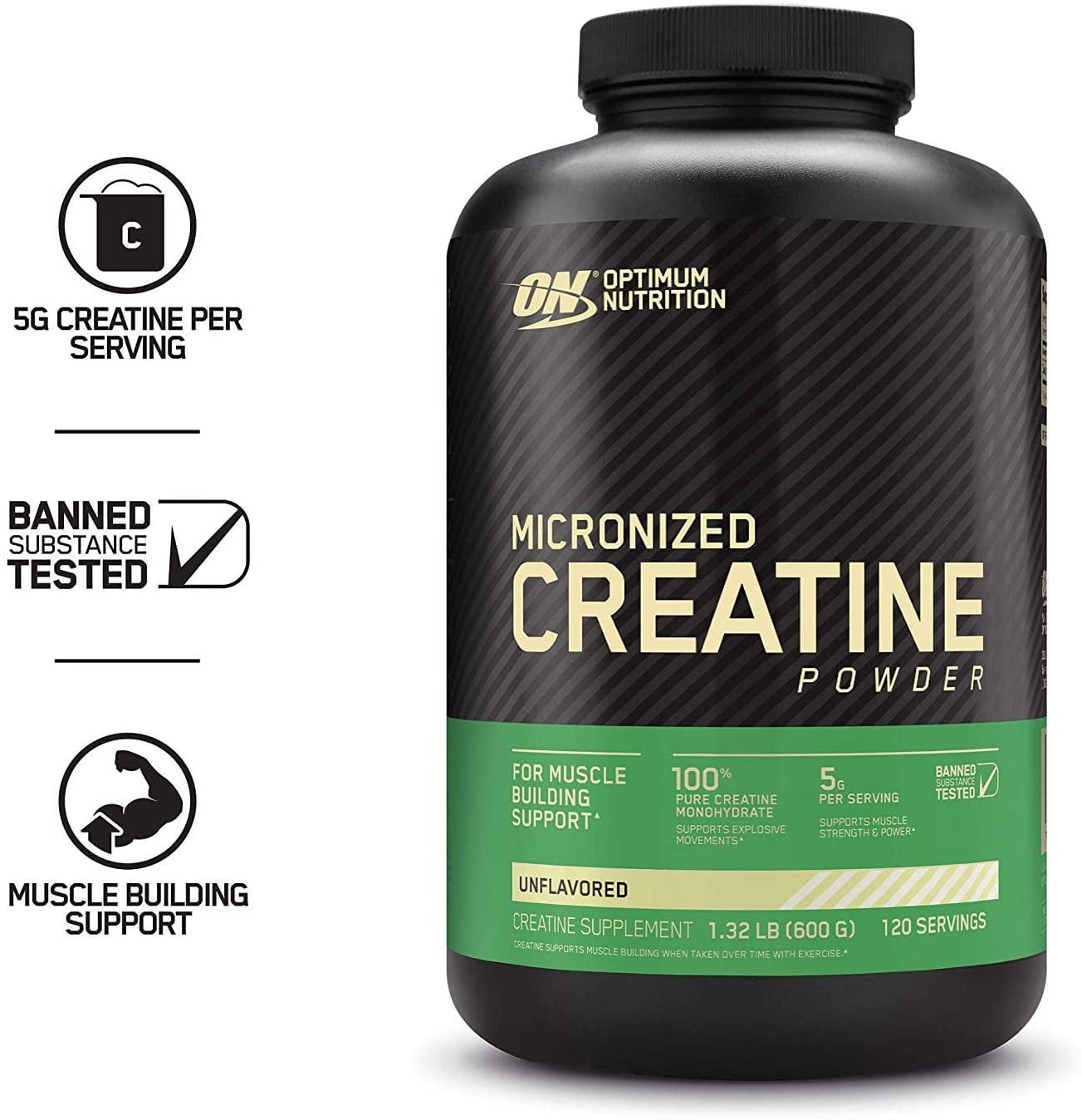 Optimum Nutrition Micronized Creatine Powder, 120 Servings