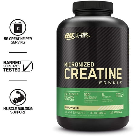 Optimum Nutrition Micronized Creatine Powder, 120 Servings