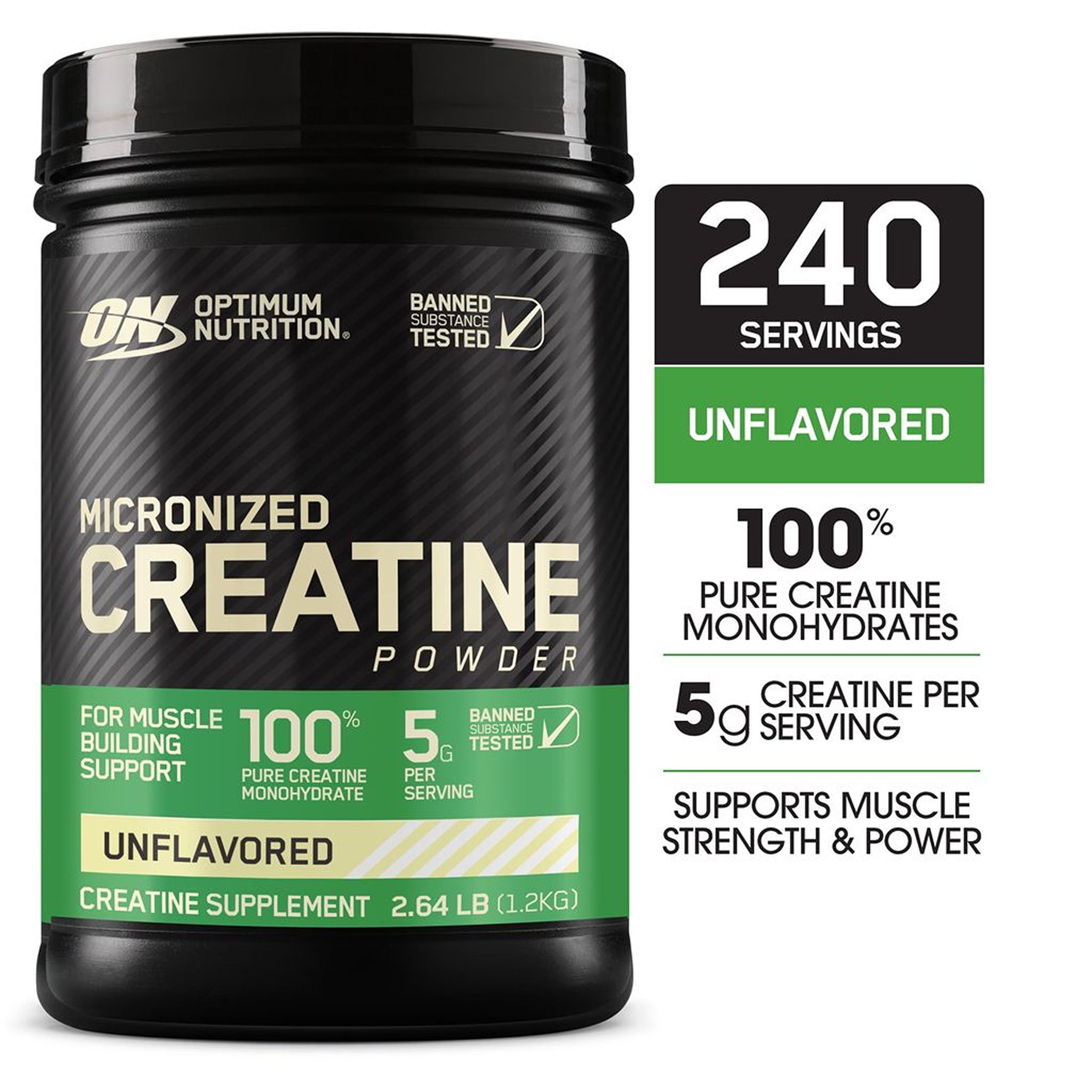Optimum Nutrition, Micronized Creatine Powder, Unflavored, 240 Servings