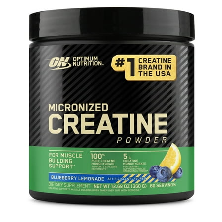 Optimum Nutrition Blueberry Lemonade Micronized Creatine Powder, 60 Servings