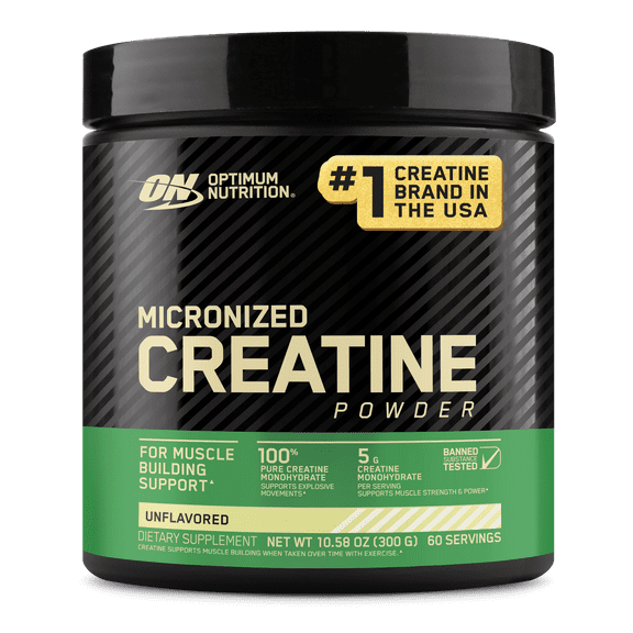 Optimum Nutrition, Micronized Creatine Powder, Unflavored 60 Servings
