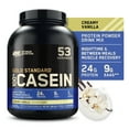 thumbnail image 1 of Optimum Nutrition Gold Standard 100% Casein Protein Powder, Creamy Vanilla, 24g Protein, 4 Lb, 1 of 10