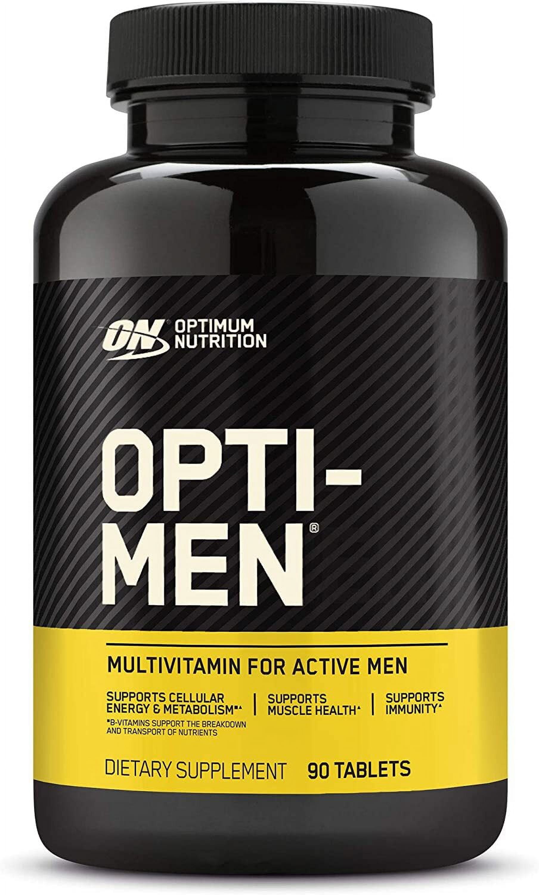 Optimum Nutrition Opti-Men Daily Multivitamin for Men, Immune Support Supplement With Amino Acids, 30 Day Supply, 90 Count, (Packaging May Vary)