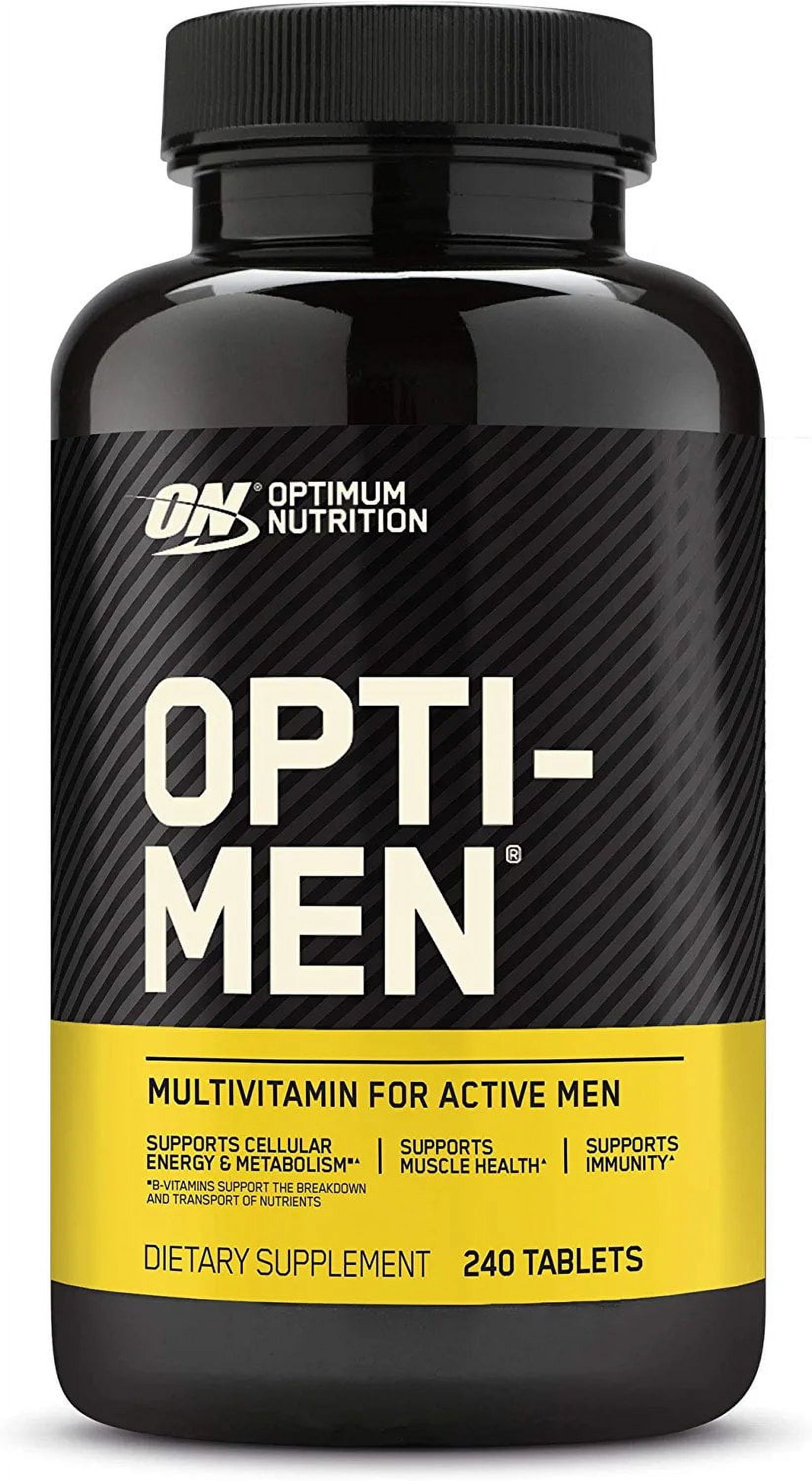  Optimum Nutrition Opti-Men, Vitamin C, Zinc and Vitamin D, E,  B12 for Immune Support Mens Daily Multivitamin Supplement, 150 Count  (Packaging May Vary) : Health & Household