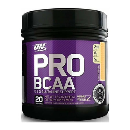 Optimum Nutrition Pro BCAA, Peach Mango, 20 Servings