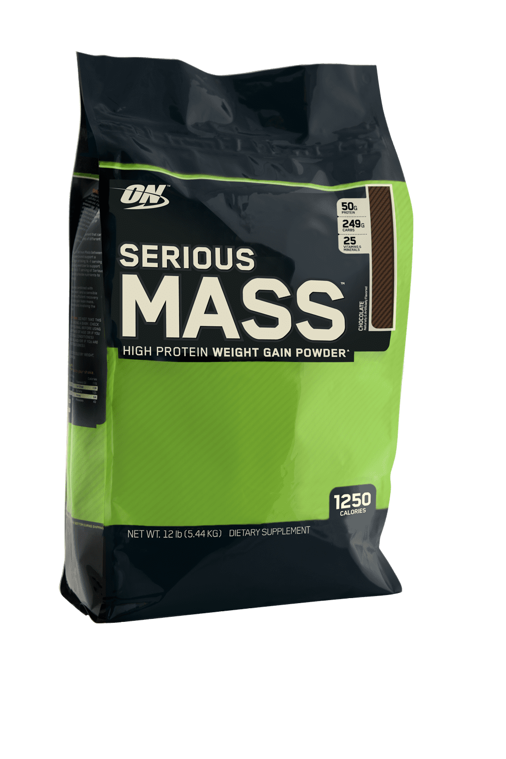 Optimum Nutrition Serious Mass Protein Powder, Chocolate, 50g Protein, 12lb, 192oz