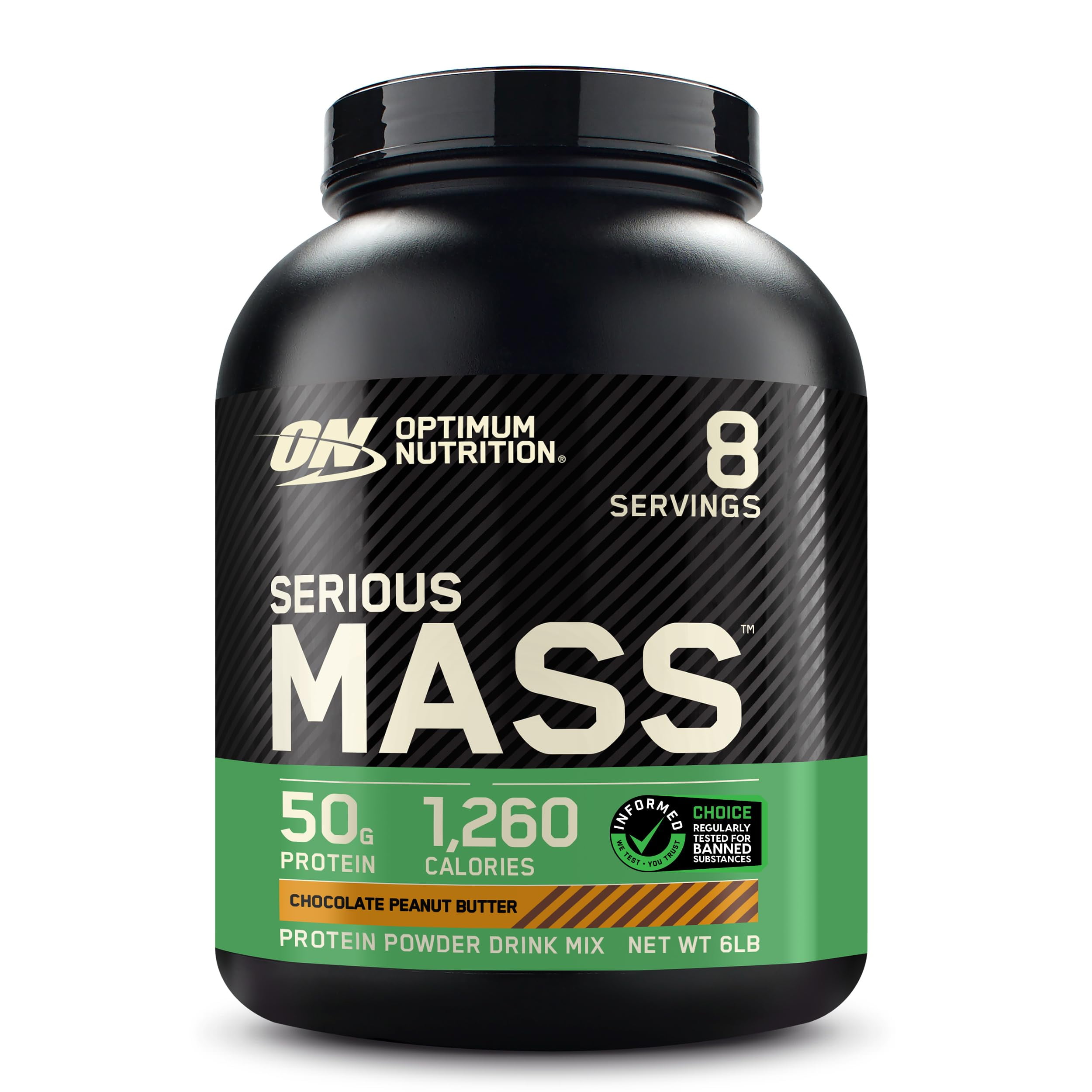 Optimum Nutrition Serious Mass, Protein Powder Supplement, Chocolate Peanut Butter, 6 lb (2.72 kg)