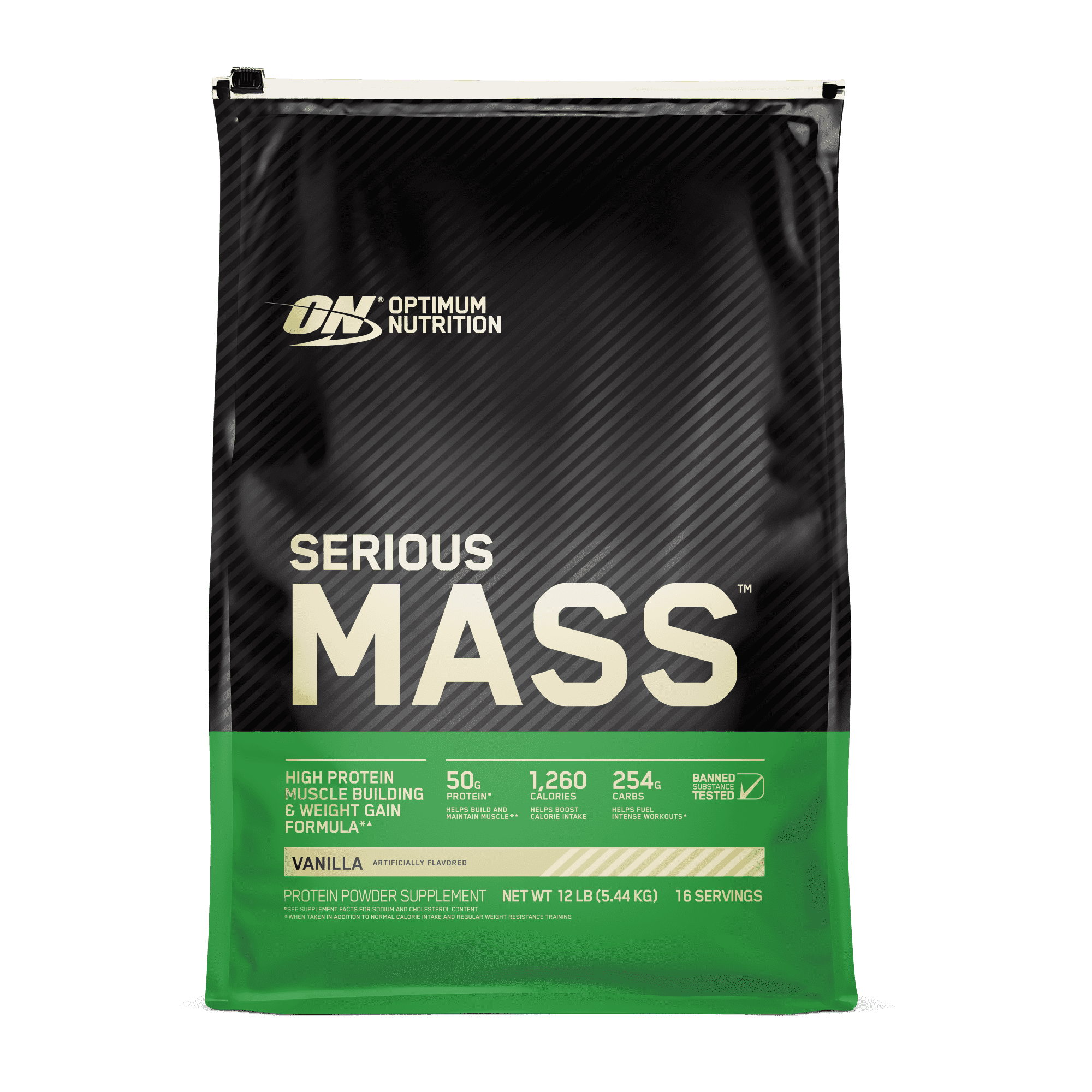 Optimum Nutrition Serious Mass Vanilla Weight Gain Protein Powder | 12 lbs