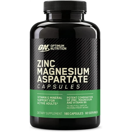 Optimum Nutrition, Zinc Magnesium Aspartate Vitamin Capsules, 180 Capsules, 60 Servings