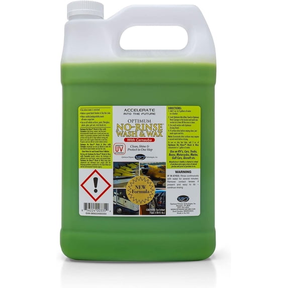 Optimum No Rinse Wash and Wax 1 Gallon, ONR Formulated with Carnauba Wax with UV Protection, Use as Car Wax, RV Wax, Airplane Wax, Boat Wax, Motorcycle Wax, 128 Fl Oz (Pack of 1)