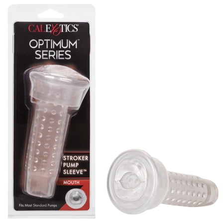 California Exotic Novelties Optimum Series Stroker Mouth Elongated Shaft Pump Interchangeable Sleeve