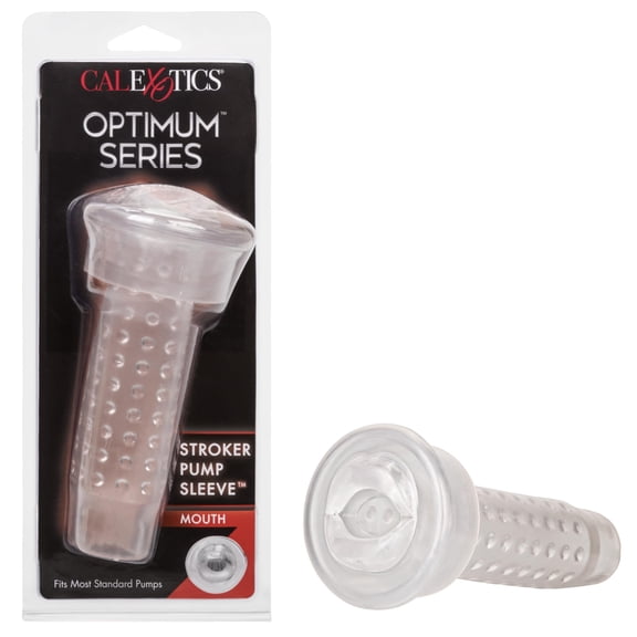 California Exotic Novelties Optimum Series Stroker Mouth Elongated Shaft Pump Interchangeable Sleeve