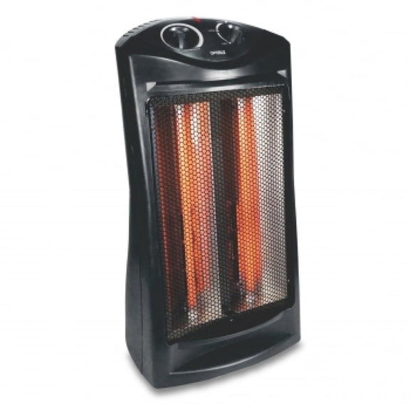 Optimus 1500W Fan-Forced Tower Quartz Heater with Thermostat  Portable, Quiet Radiant Heat with Safety Features
