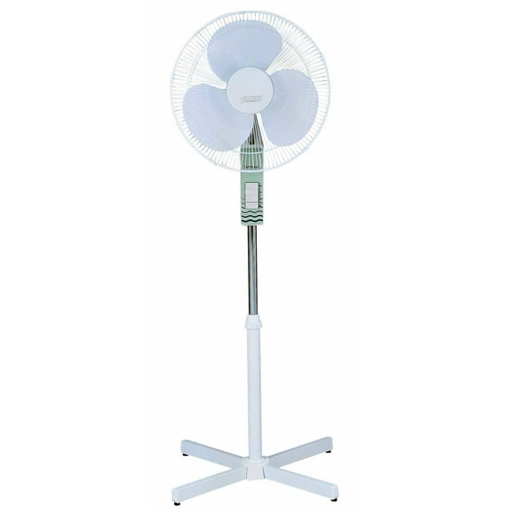 Optimus 18" Oscillating Stand Fan, White