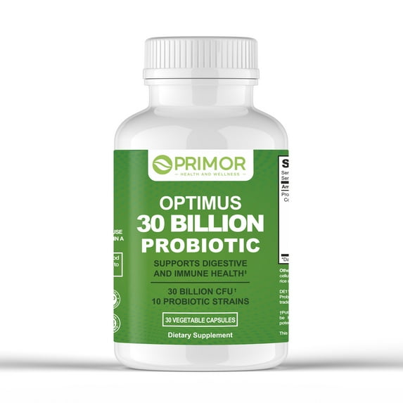 Optimus 30 Billion PROBIOTICS - 10 Strains | Vegan, NON-GMO | Healthy Gut | Supports the Digestive System | Occasional Constipation, Diarrhea, Bloating & Gas. For Women and Men.