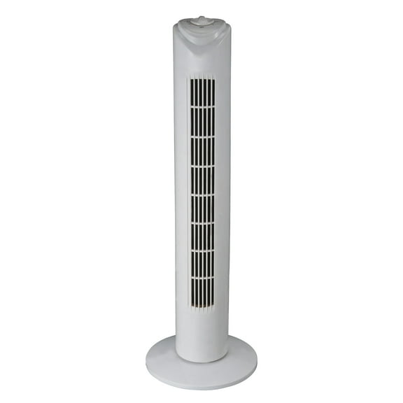 Optimus 32" Tower 3-Speed Oscillating Fan, White