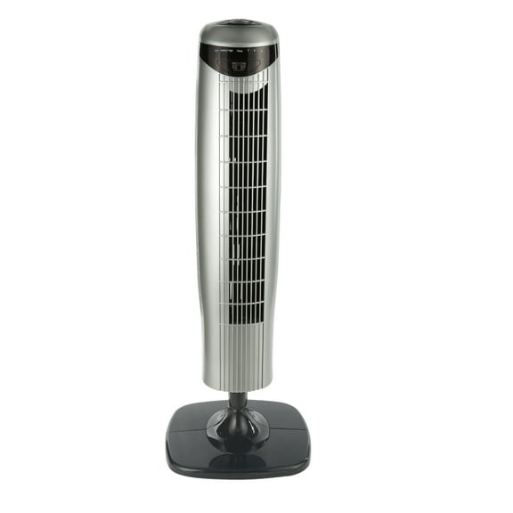 Optimus 35" Pedestal Tower 3-Speed Fan in White with Remote
