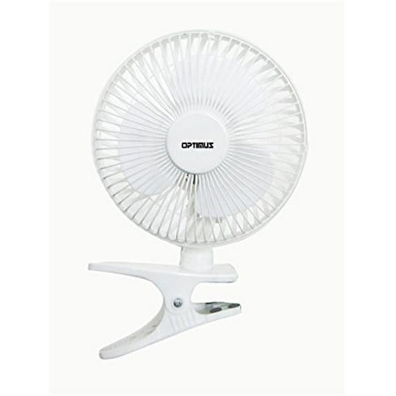 Optimus 6 in. Personal Clip-on Fan White