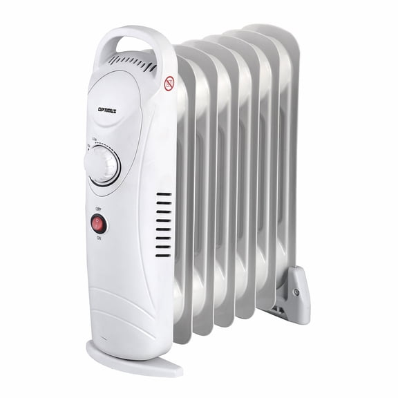 Optimus 700 Watt 2198 BTU Portable Radiator Electric Heater White (93690001M)