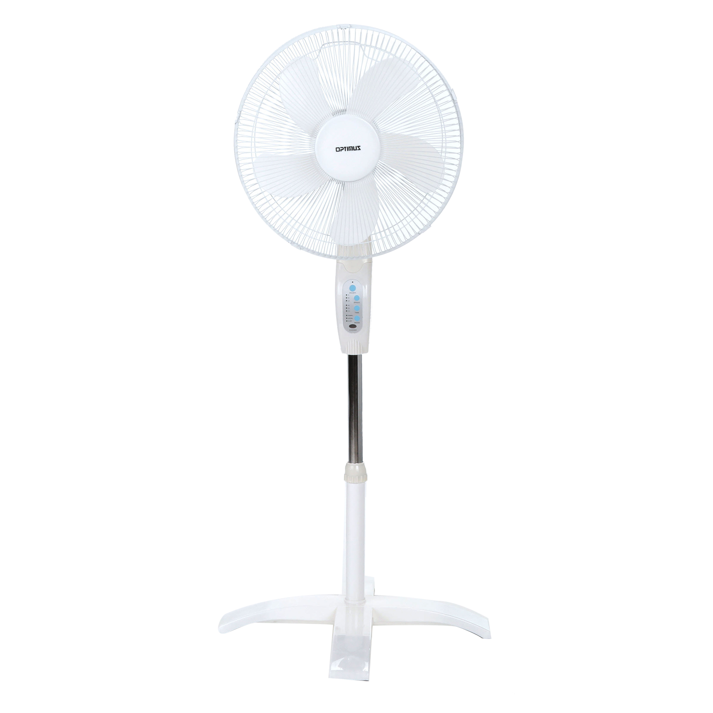 Optimus F-1760 16 inch Oscillating Electric Stand Fan with Remote, White - image 1 of 7