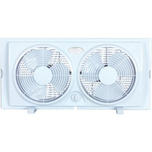 Optimus - 7" Reversible Twin Window Fan - White