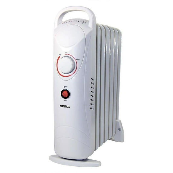 Optimus Radiant Heater H-6003 - Automatic Shutoff, Electric, Manual Control - 1 Pack, White