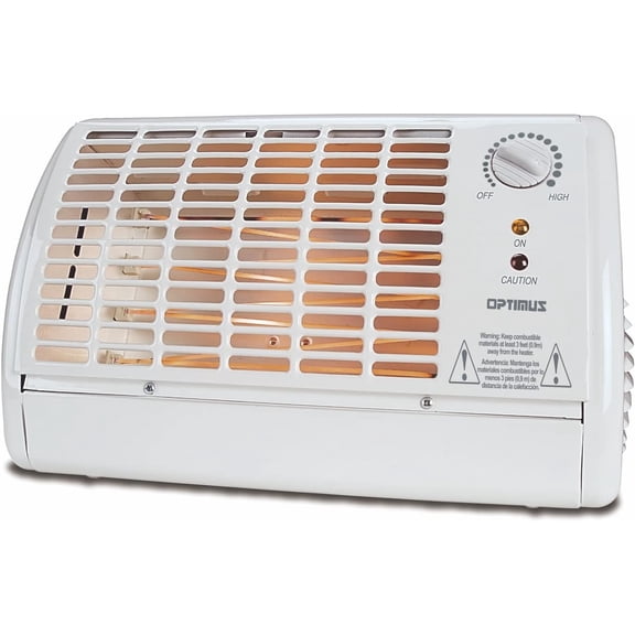 Optimus Portable Fan Forced Radiant Heater with Thermostat