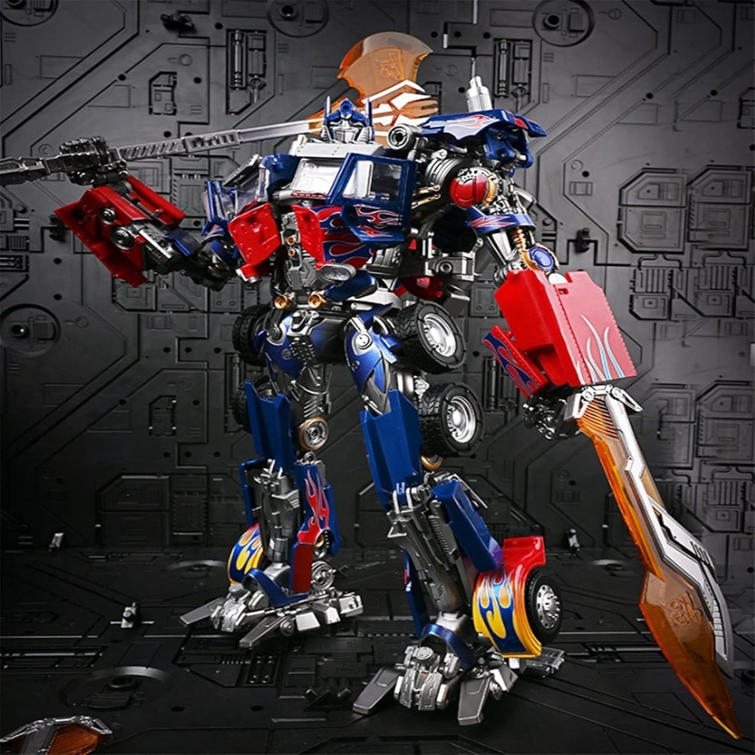 Optimus Prime Figure Movable Optimus Prime Action Figures 30cm/11.8inch Handmade Collectible Souvenirs for Anime Fans Gifts