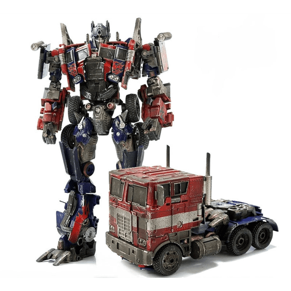 Optimus Prime Leader Class Battle Damaged Edition Transforming Robot Action Figure, 11.5 Inch