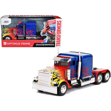 Optimus Prime Truck with Robot on Chassis from "Transformers" Movie "Hollywood Rides" Series 1/32 Diecast Model by Jada