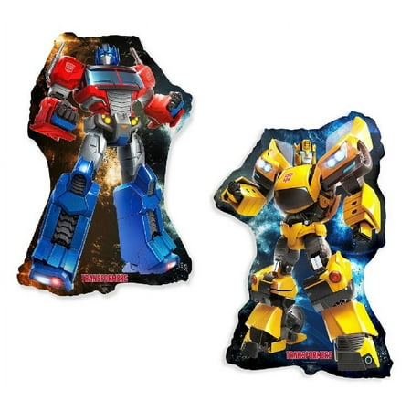 Optimus Prime and Bumblebee Transformers 2 Piece Movie Happy Birthday Party Balloons Decorations