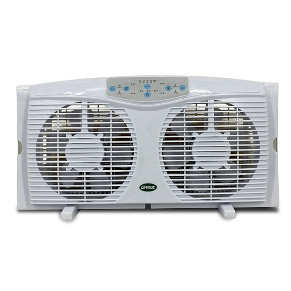 Optimus Tracker Twin 8" 3-Speed Reversible Window Fan