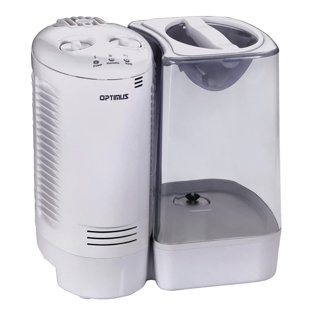Optimus 3 Gallon White Warm Mist Console Humidifier with Humidistat