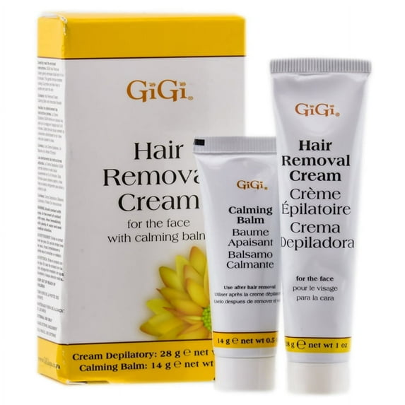 Option : 2 Piece - Kit , GiGi Hair Removal Cream For the Face Kit , Hair Scalp Skin Body - Pack of 3 w/ SLEEK Teasing Comb