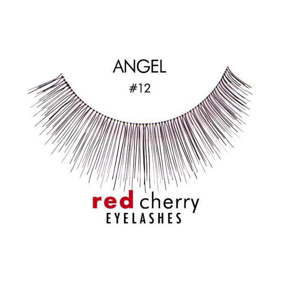Option : Black - #12 , Troika Red Cherry Eyelashes, hair scalp beauty - Pack of 1 w/ Sleek 3-in-1 Comb/Brush