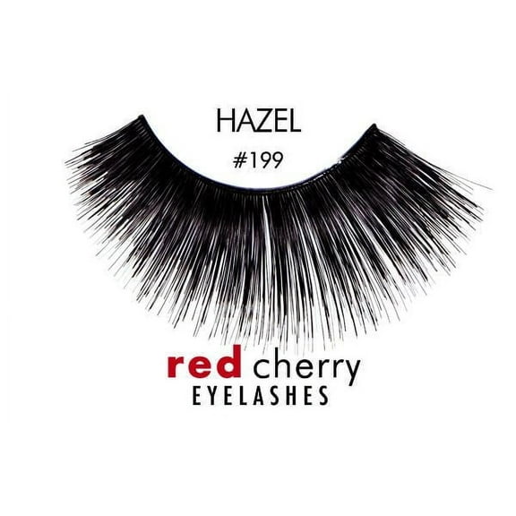 Option : Black - #199 , Troika Red Cherry Eyelashes, hair scalp beauty - Pack of 1 w/ Sleek 3-in-1 Comb/Brush