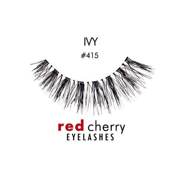 Option : Black - #415 , Troika Red Cherry Eyelashes, hair scalp beauty - Pack of 1 w/ Sleek 3-in-1 Comb/Brush