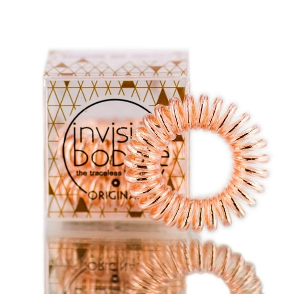 Option : Bronze Me Pretty - 3 pack , Invisibobble The Traceless Hair Ring - Time to Shine Hair - Pack of 1 w/ Sleekshop Teasing Comb