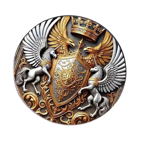 Option Double Headed Hawks Gothic Pin for Individual Styles Enhancement Stainless Steel Construction Badge Pin